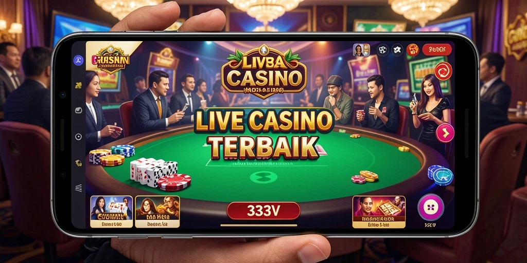 Tampilan permainan Live Casino yang mendebarkan di 333V.
