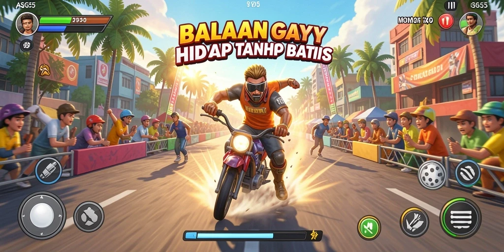 Tampilan seru dan mendebarkan dari gameplay balapan ASG55.