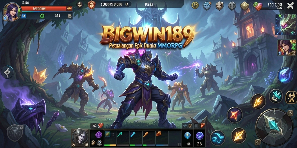 Screenshot utama BIGWIN189 menampilkan aksi gameplay fantastis MMORPG.