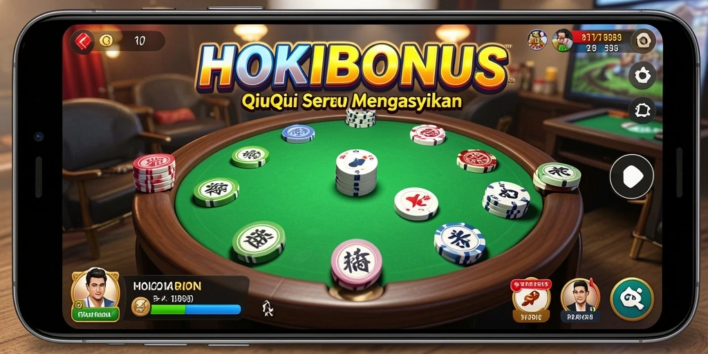 Screenshot HOKIBONUS menampilkan aksi seru permainan QiuQiu.