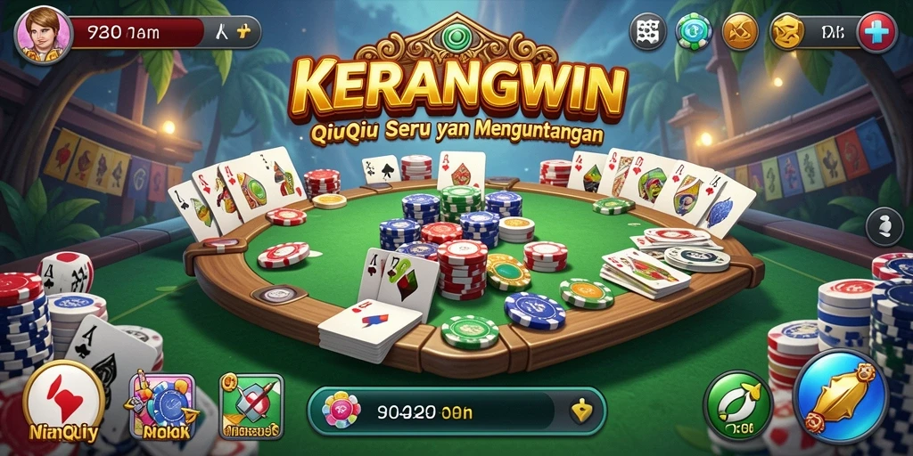 Tampilan gameplay seru dalam aplikasi KERANGWIN.
