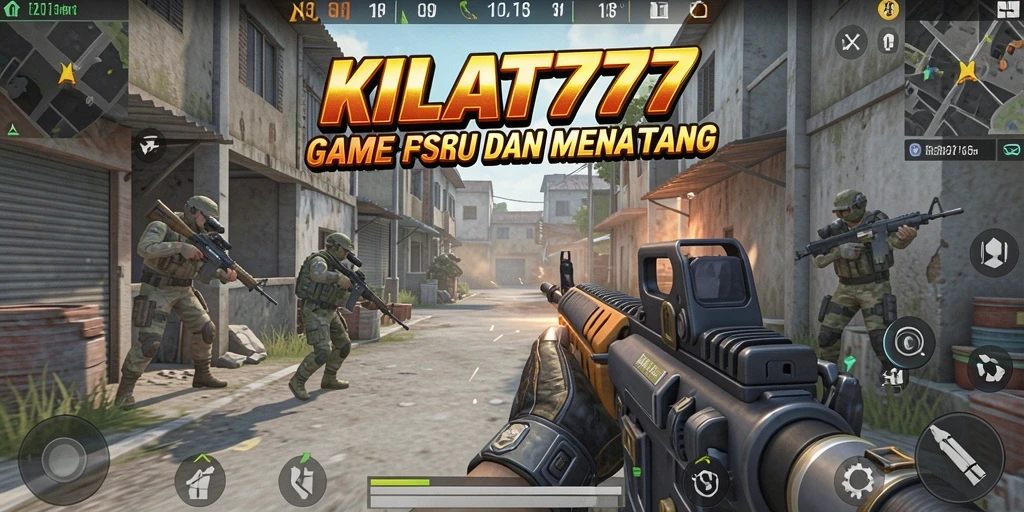 Tangkapan layar KILAT777 menampilkan aksi gameplay FPS yang intens.