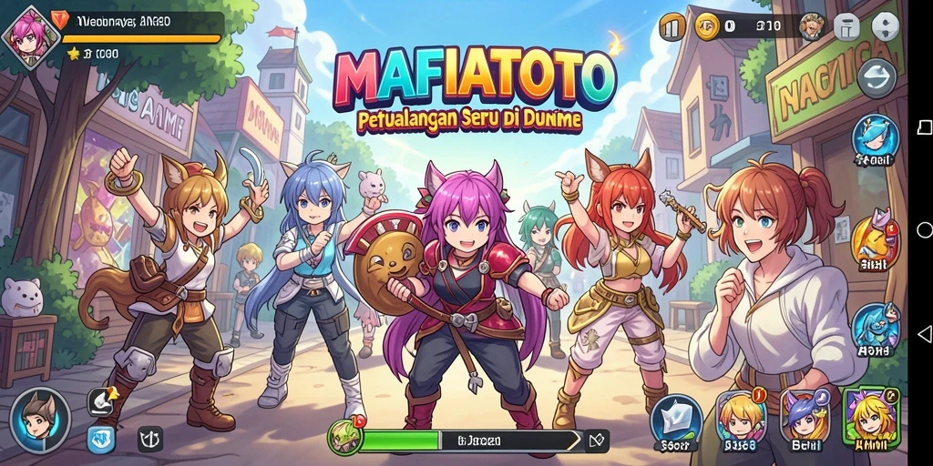 Tampilan gameplay seru dalam dunia Anime MAFIATOTO.