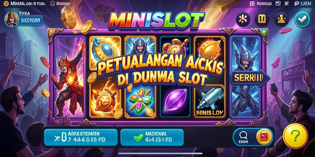 Gameplay menegangkan dan menarik dari MINISLOT saat berputar untuk menang.